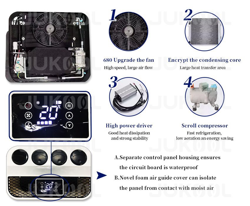 outdoor unit of 12v electric ac system for truck