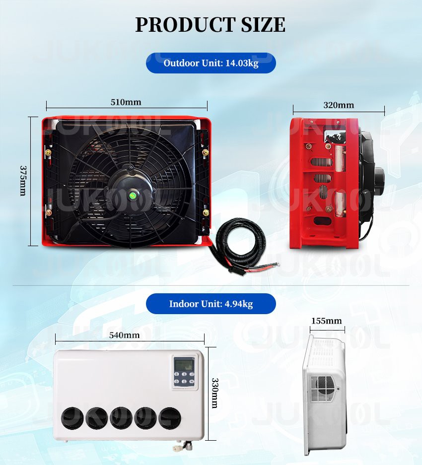 dimension of semi truck cab air conditioner