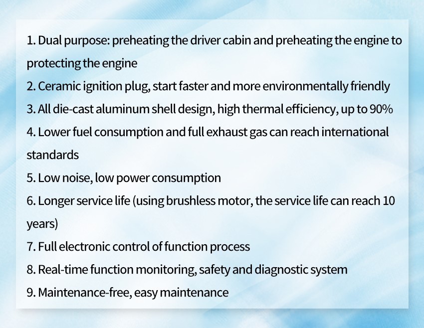 Main Feature of Caravan Diesel Water Heater