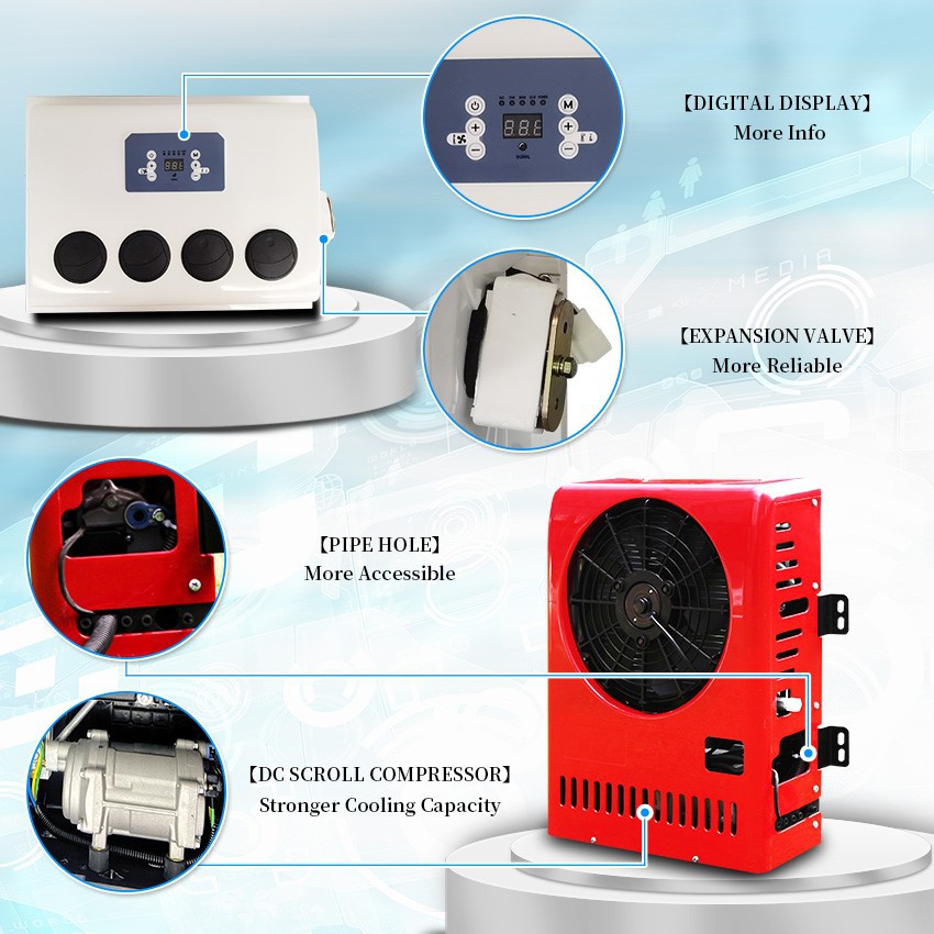 Details of mini split ac for food truck